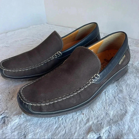 MEPHISTO Suede Sport Loafers Men size 9 Brown and black Color main image 9